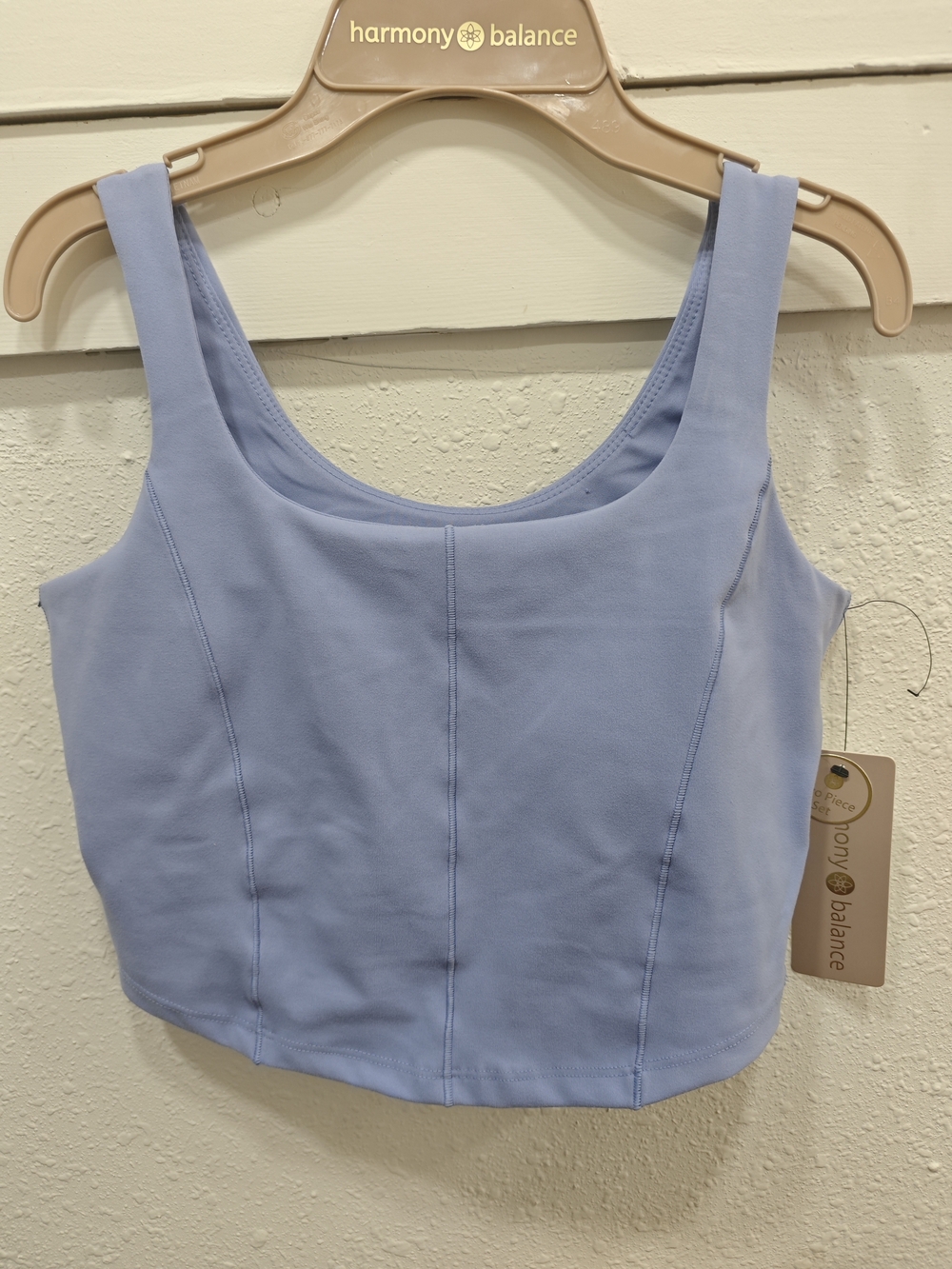Periwinkle Scoop Neck Crop Corset Tank
